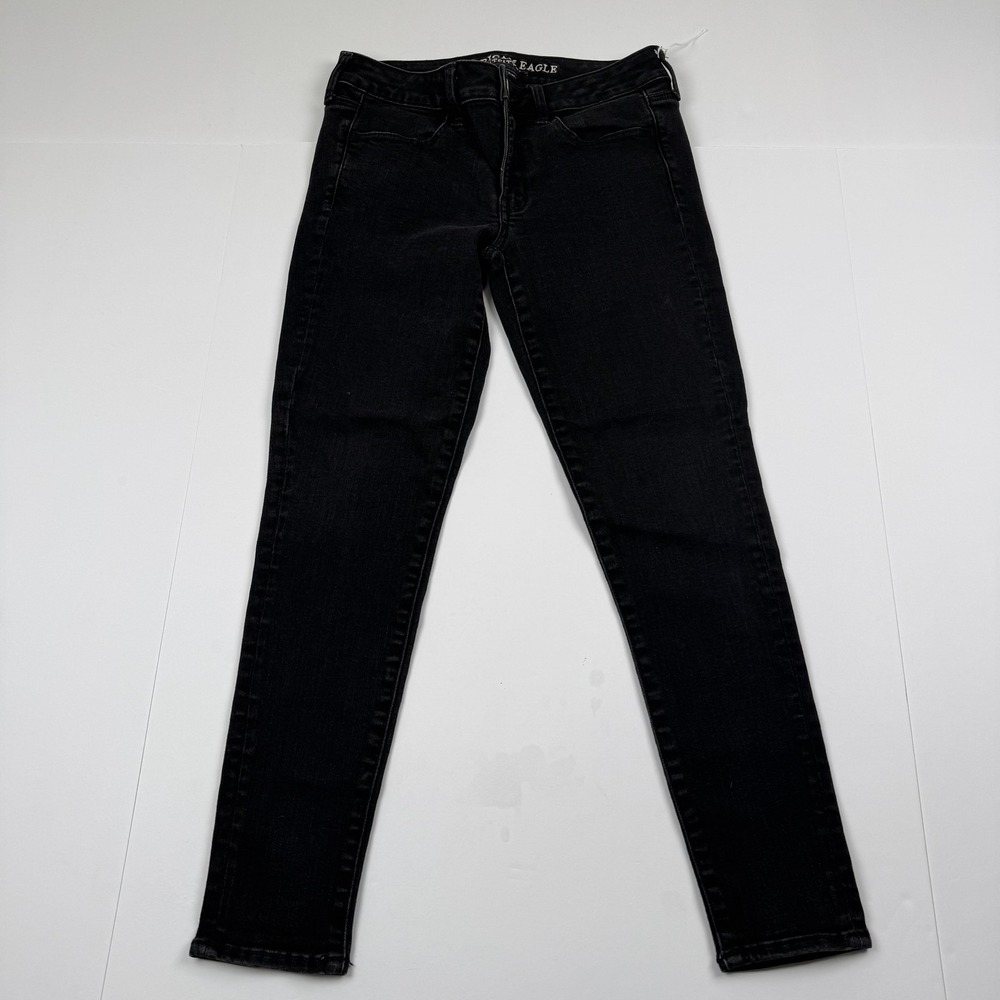 American Eagle Jegging Jeans Womens 6 Short Black Super Stretch Skinny Pants